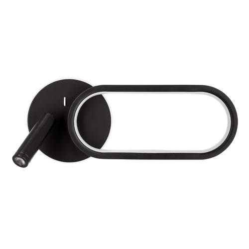 Applique murale 3 Lampes LED Acier Composite Noir