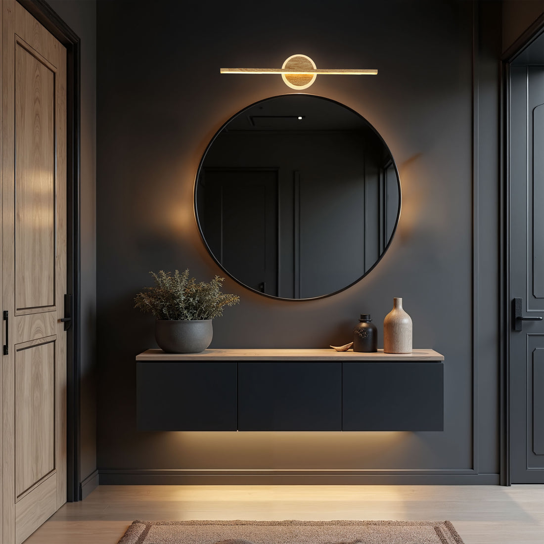 Applique murale 2 Lampes LED Marron · Batuta · photo 2