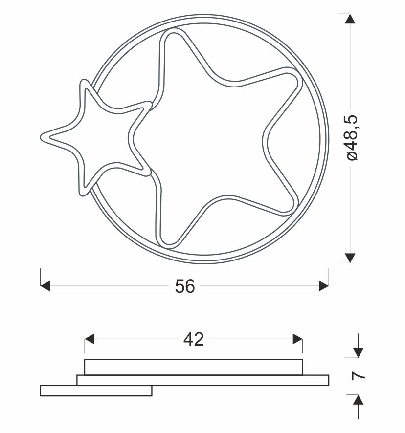 Plafonnier 3 Lampes LED Acier Composite Marron · Astre · photo 3