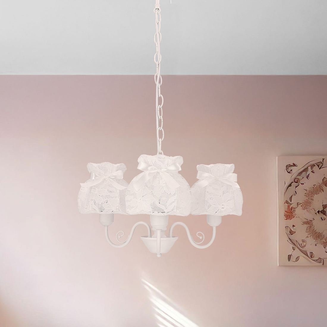 Suspension 3 Lampes Blanc E27 · Rossini · photo 3