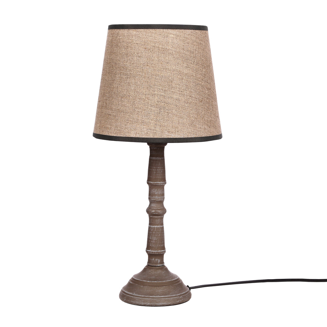 Lampe à poser Acier Tissu Gris