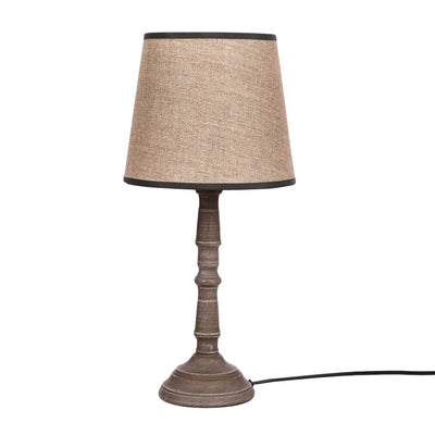 Lampe à poser Acier Tissu Gris