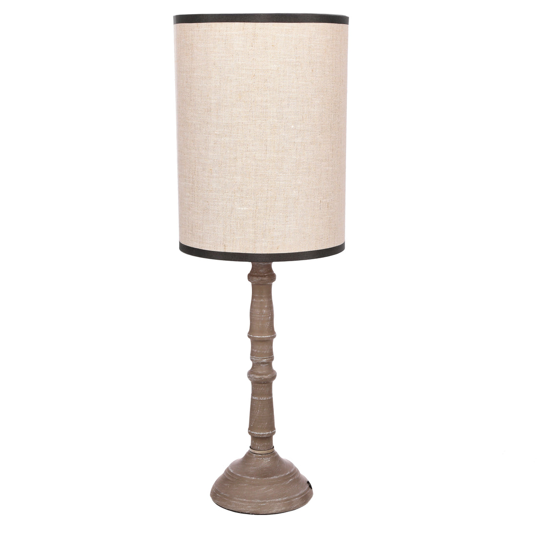 Lampe à poser Acier Tissu Gris