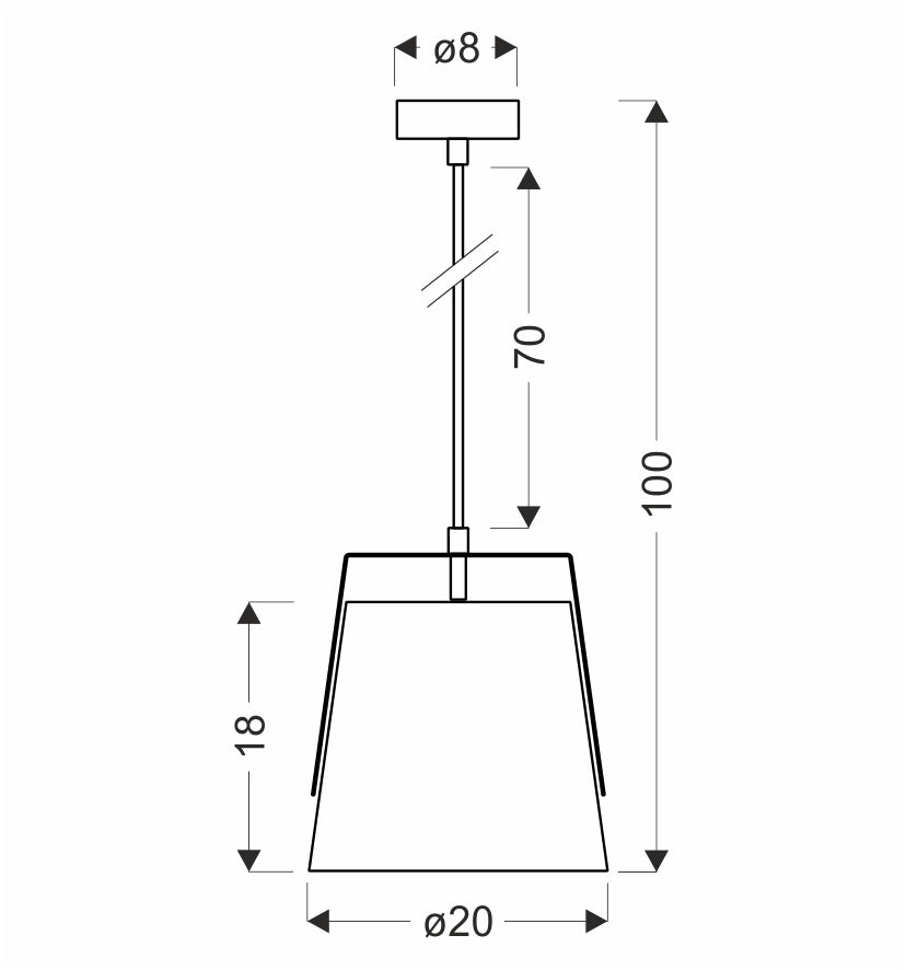 Suspension Acier Noir E27 · photo 5