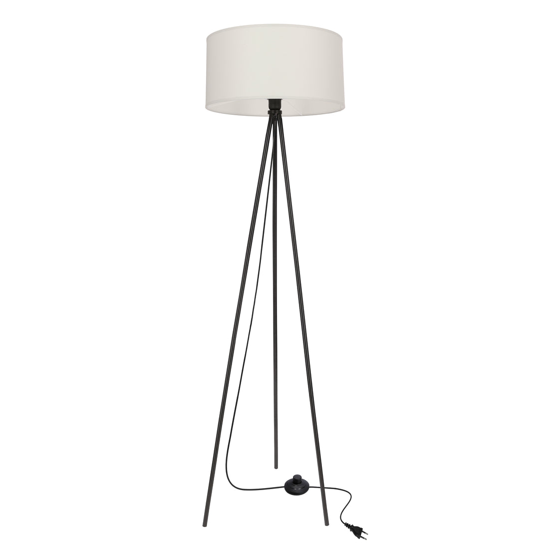 Lampadaire Acier Tissu Gris · Shanti