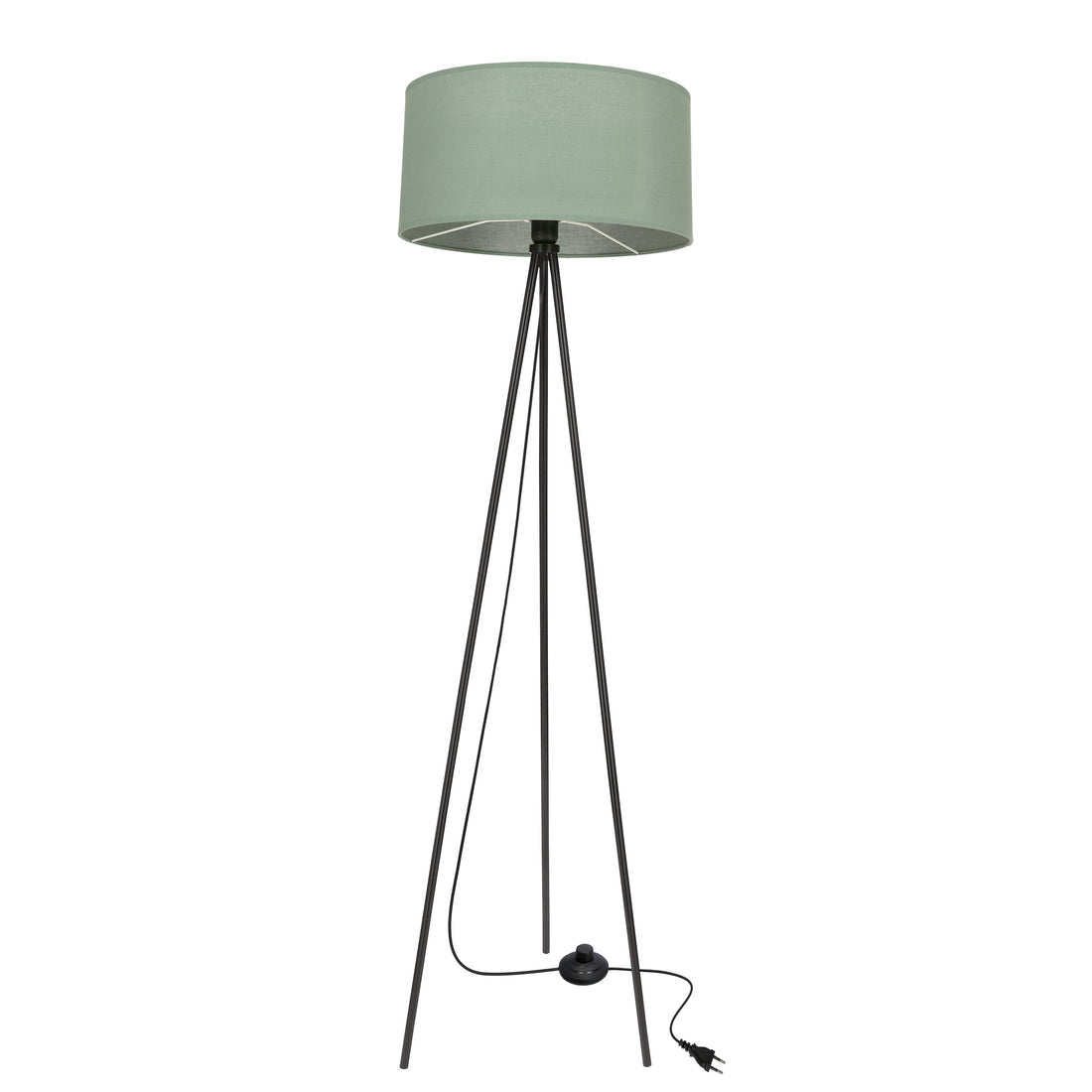 Lampadaire Acier Tissu Noir · Shanti