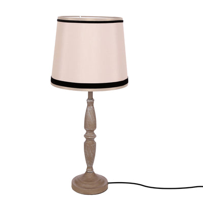 Lampe à poser Acier Tissu Gris