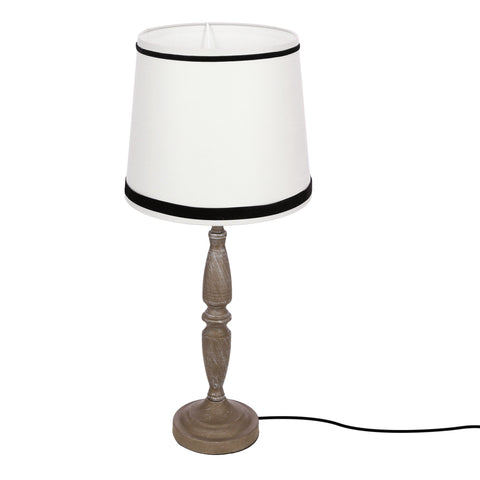 Lampe à poser Acier Tissu Gris