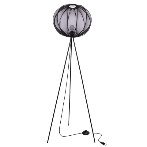 Lampadaire Acier Tissu Noir · Mellow