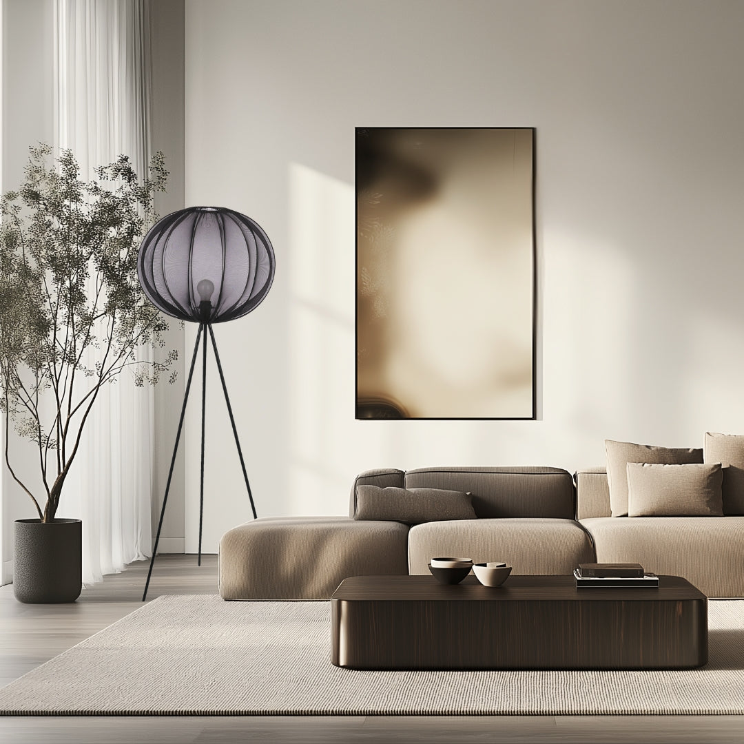 Lampadaire Acier Tissu Noir · Mellow · photo 3
