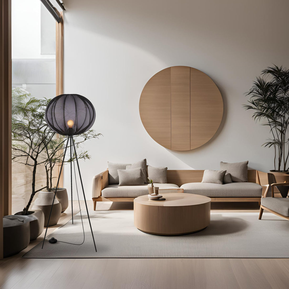 Lampadaire Acier Tissu Noir · Mellow · photo 4