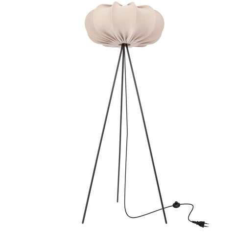 Lampadaire Acier Tissu Beige · Cafee