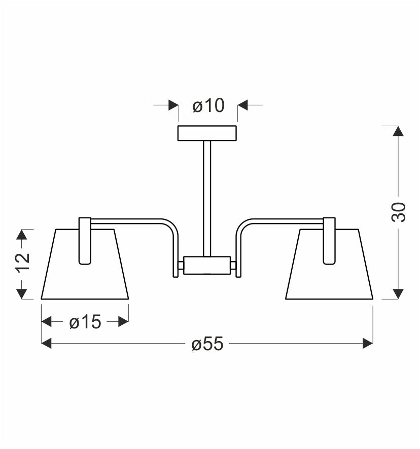 Plafonnier 3 Lampes Acier Marron · photo 4