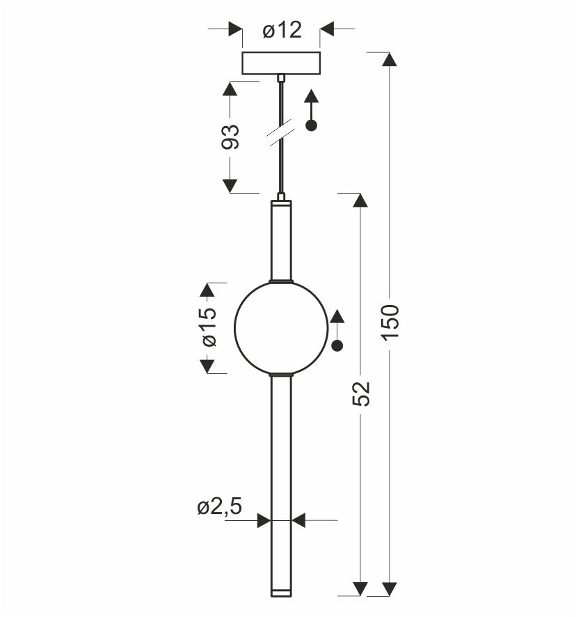 Suspension LED Doré · photo 3