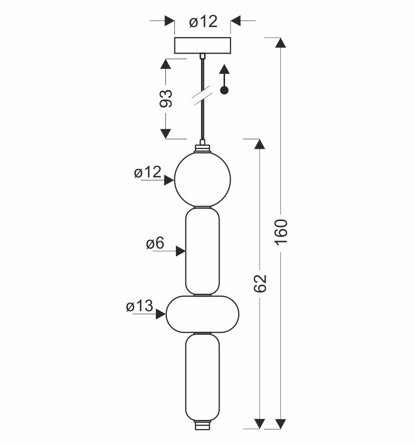 Suspension LED Doré · photo 4