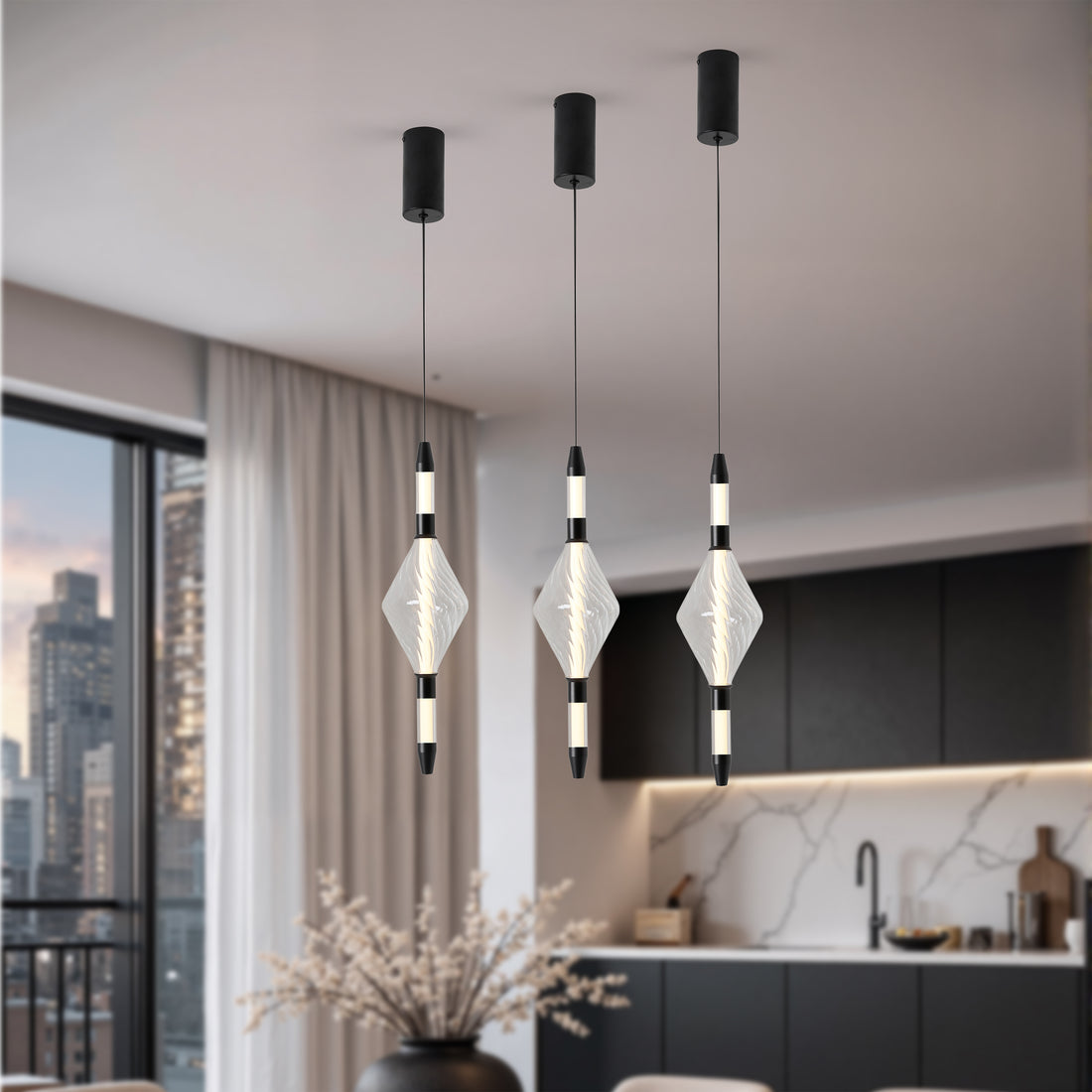 Suspension LED Noir · photo 2