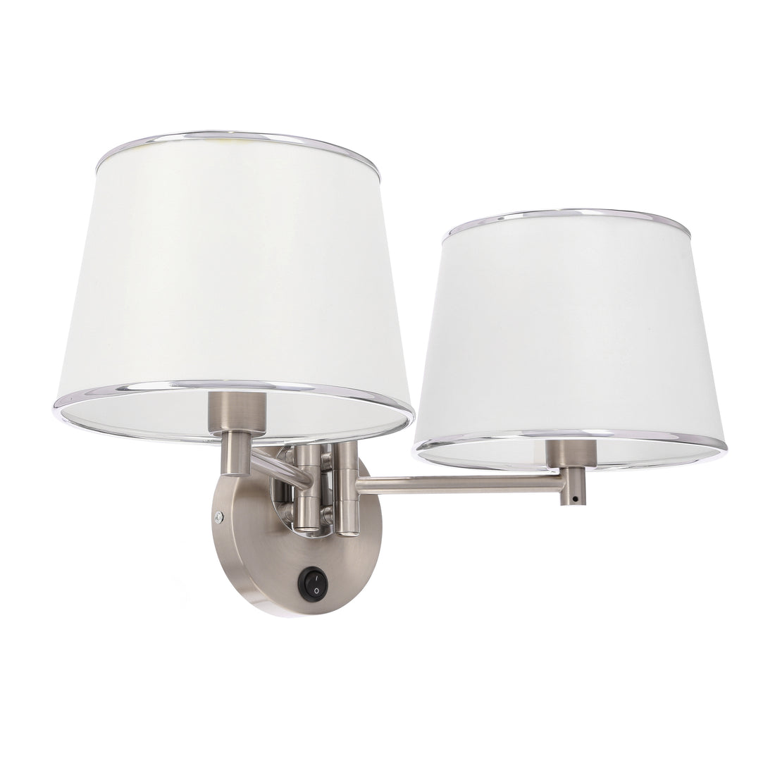 Applique murale 2 Lampes Acier Tissu Satiné · Ibis