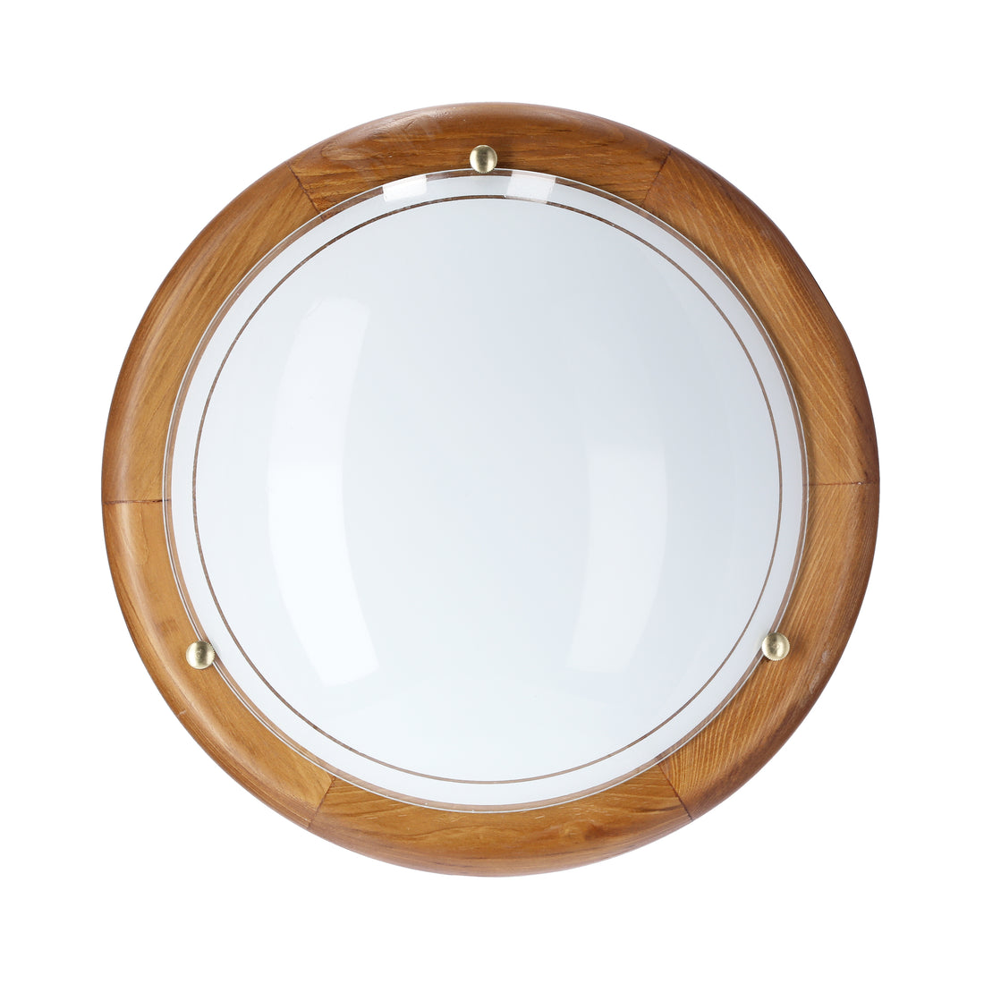 Plafonnier Acier Verre Bois Chêne