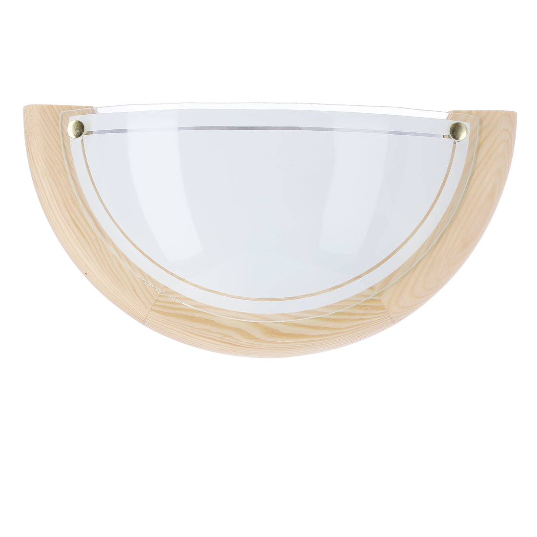 Plafonnier Acier Verre Bois Pin · photo 2