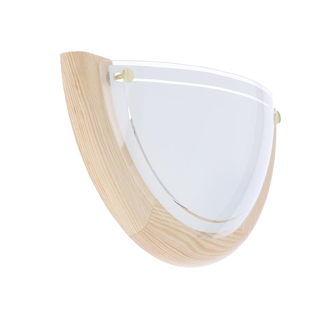 Plafonnier Acier Verre Bois Pin · photo 3