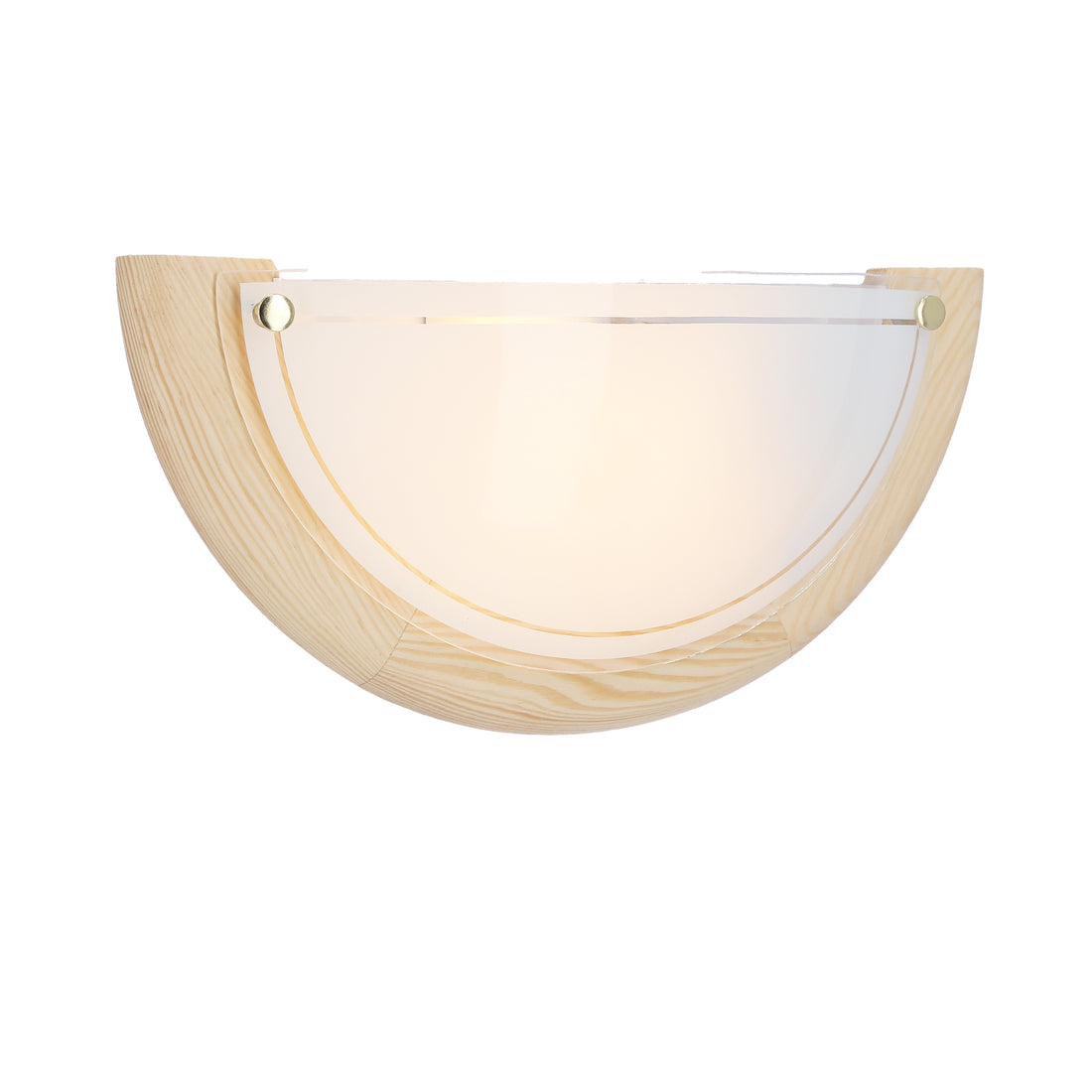 Plafonnier Acier Verre Bois Pin · photo 4