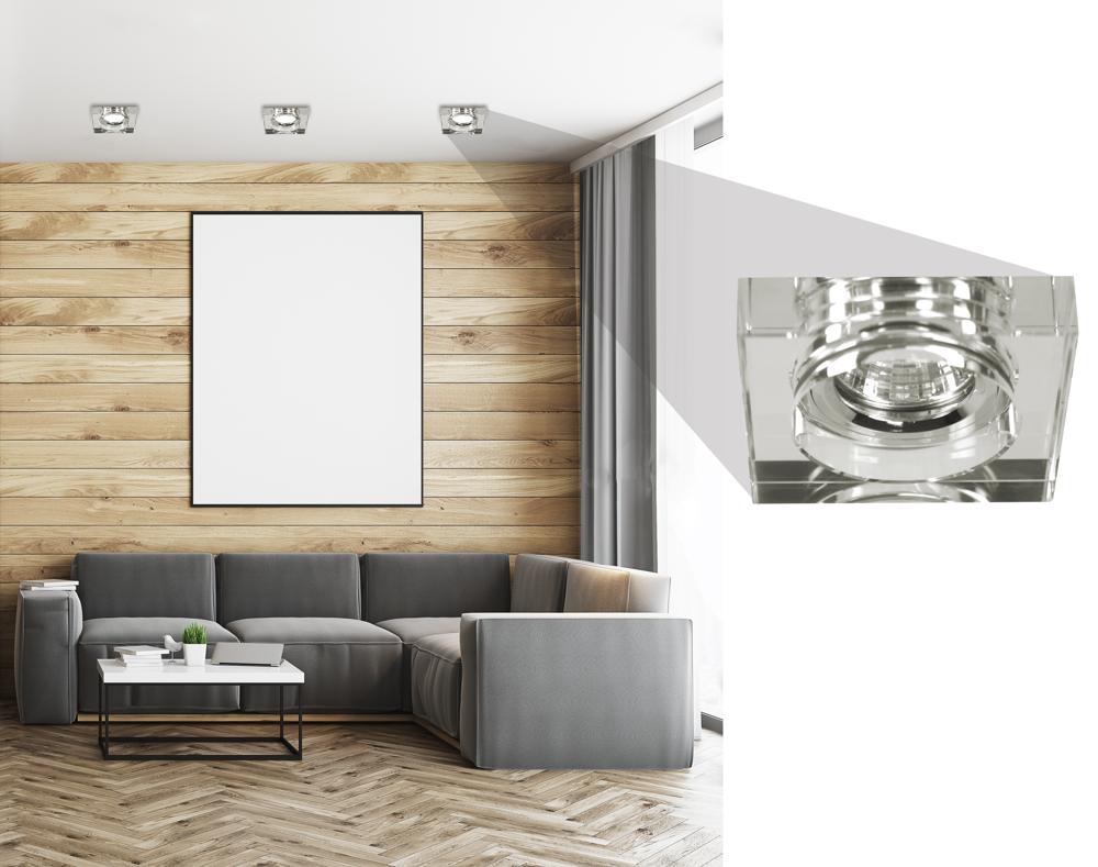 Spot Verre Chromé Transparent · photo 3