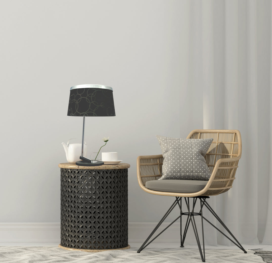 Lampe à poser Acier Tissu Chromé · Impresja · photo 3