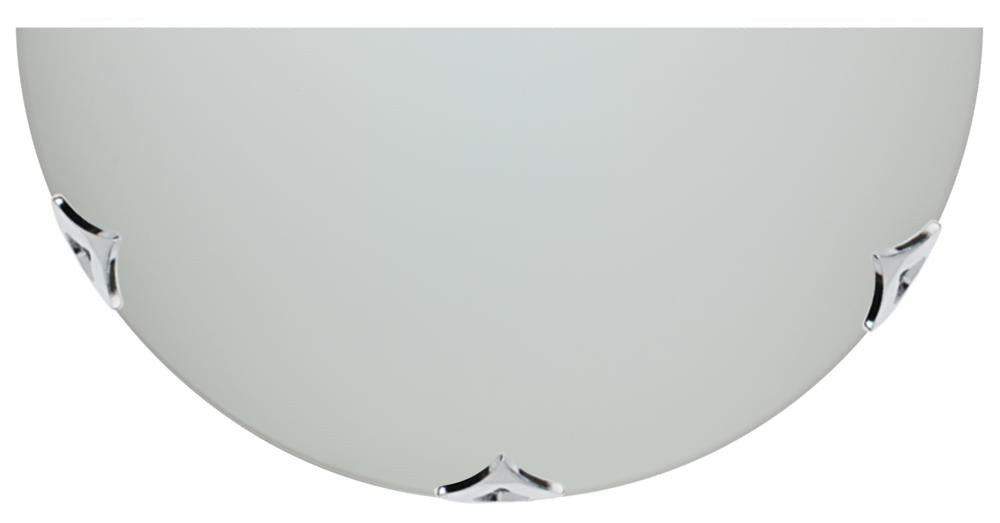 Plafonnier Acier Verre Chromé Blanc · Sara