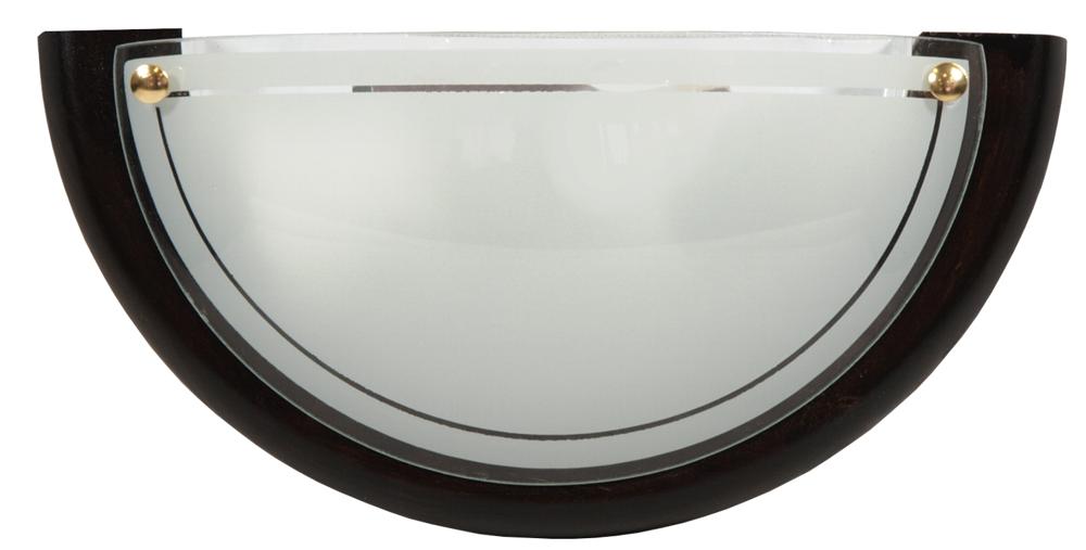 Plafonnier Acier Verre Bois Wengé
