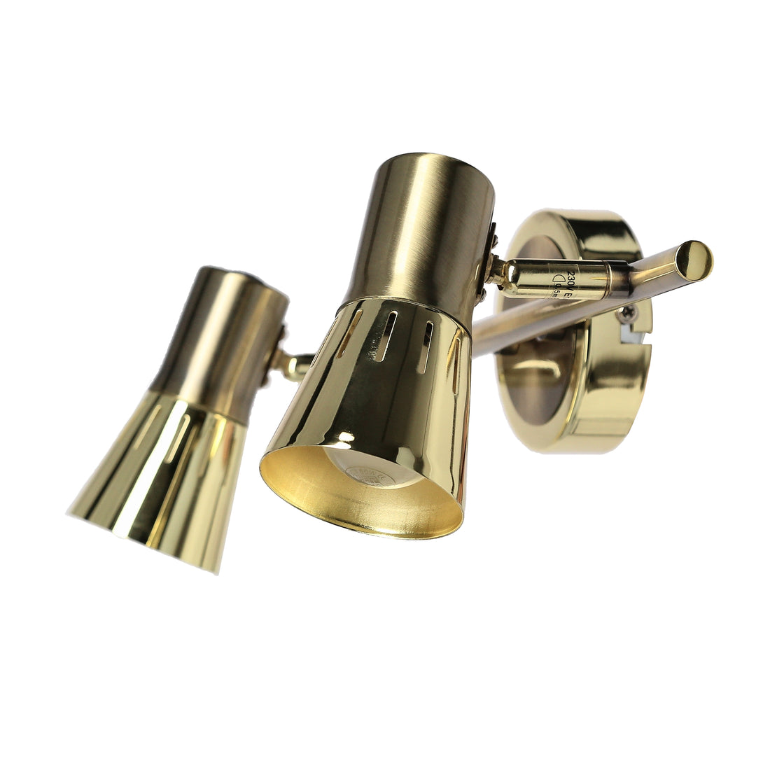 Plafonnier 2 Lampes Acier Antique Laiton · Arena · photo 3