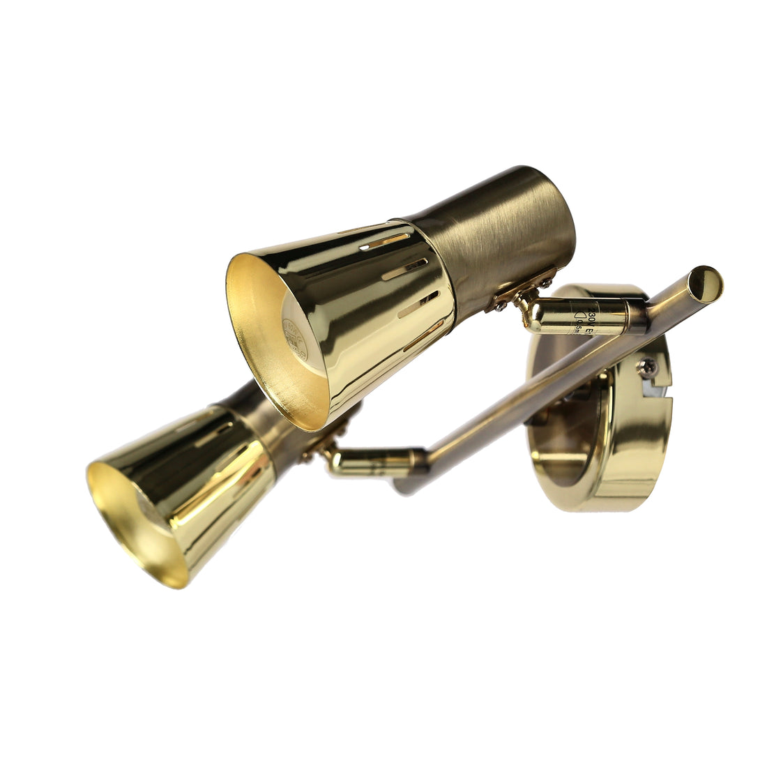 Plafonnier 2 Lampes Acier Antique Laiton · Arena · photo 4