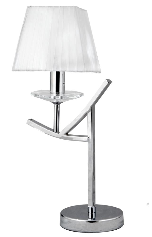 Lampe à poser Acier Chromé Blanc