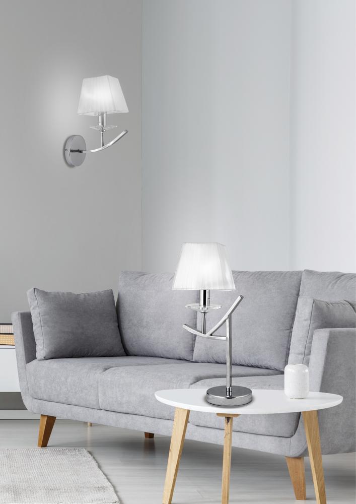 Lampe à poser Acier Chromé Blanc · photo 3
