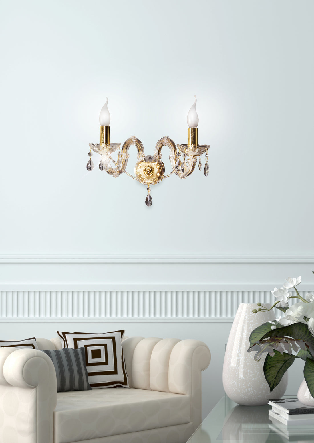 Applique murale 2 Lampes Doré E14 · Maria · photo 2