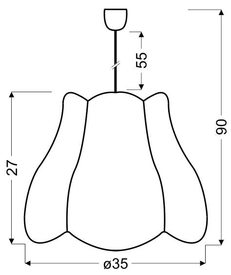 Suspension Tissu Composite Rose · Zuza · photo 5