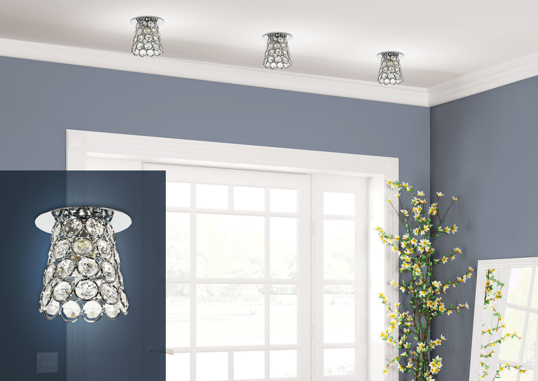 Spot Acier Cristal Chromé Transparent · photo 2