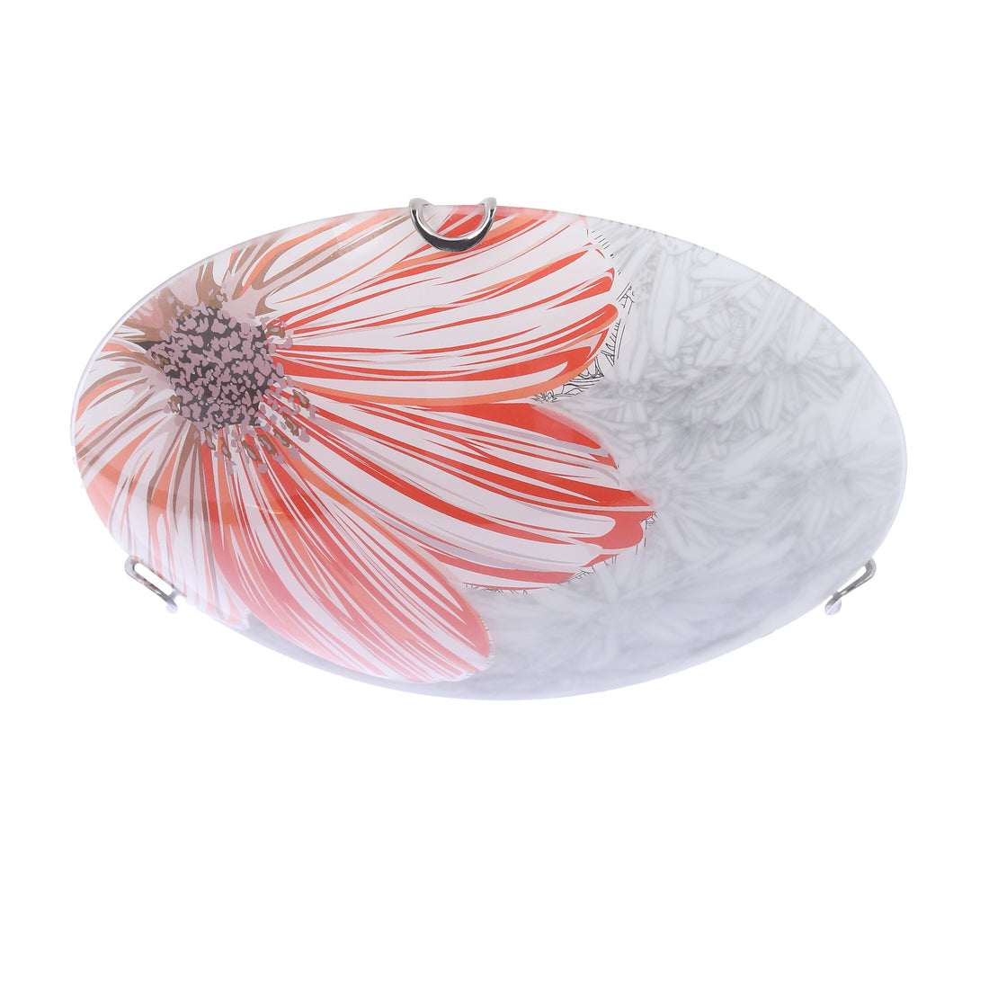 Plafonnier Acier Verre Rouge · Spring