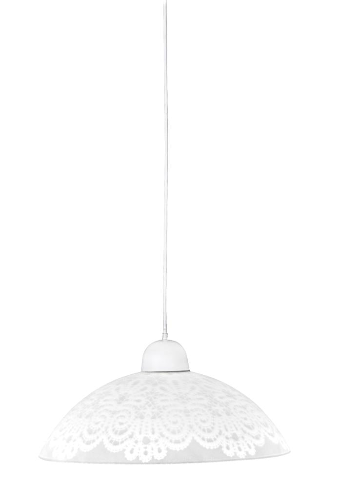 Suspension Métal Verre Blanc · Bilbao