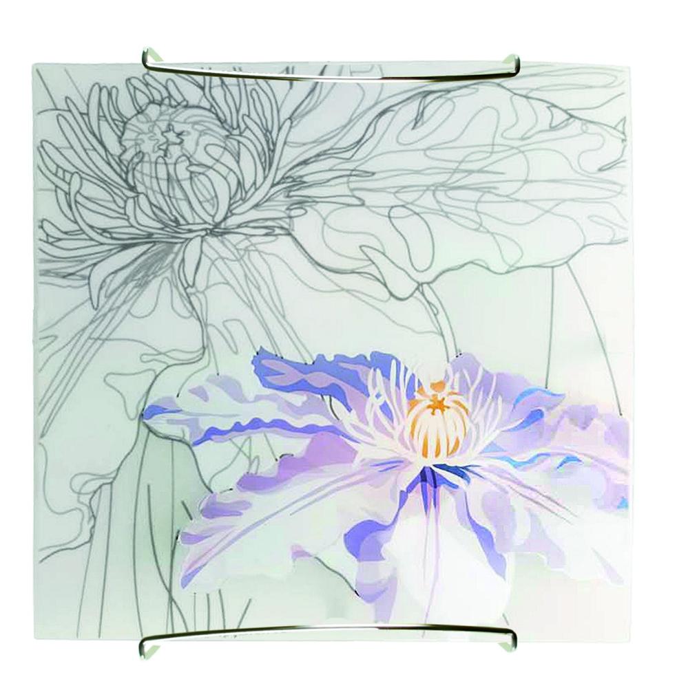 Plafonnier Acier Verre Blanc · Spring