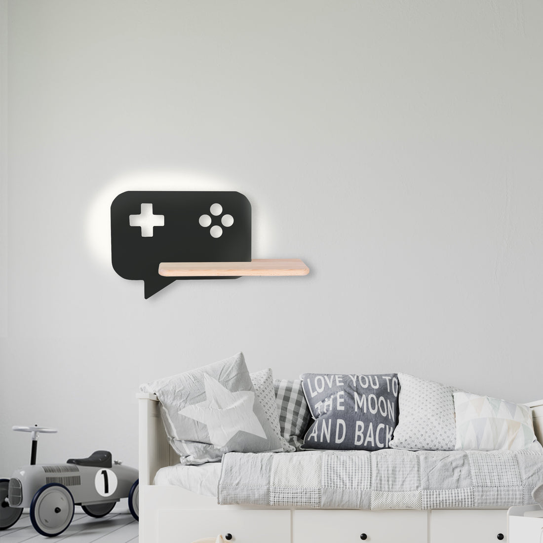 Applique murale LED Bois Noir · Console · photo 3