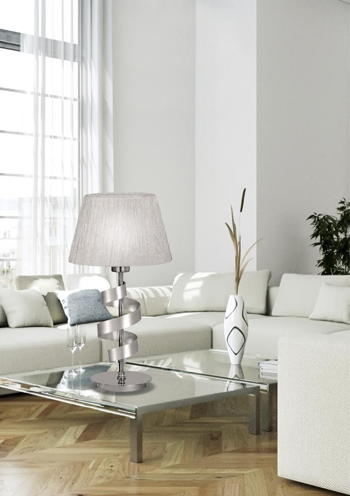Lampe à poser Acier Tissu Chromé Doré · Denis · photo 3