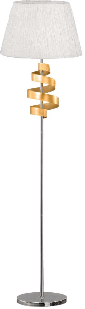 Lampadaire Acier Tissu Chromé Doré · Denis
