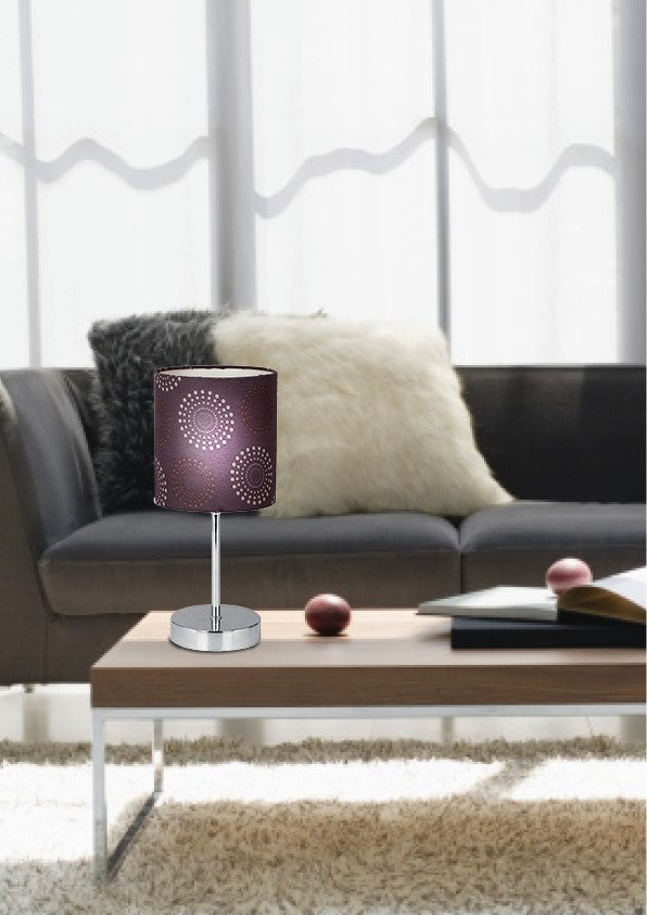 Lampe à poser Acier Tissu Marron · Emily · photo 2