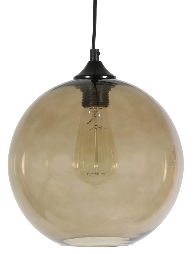Suspension Métal Verre Marron · Edison