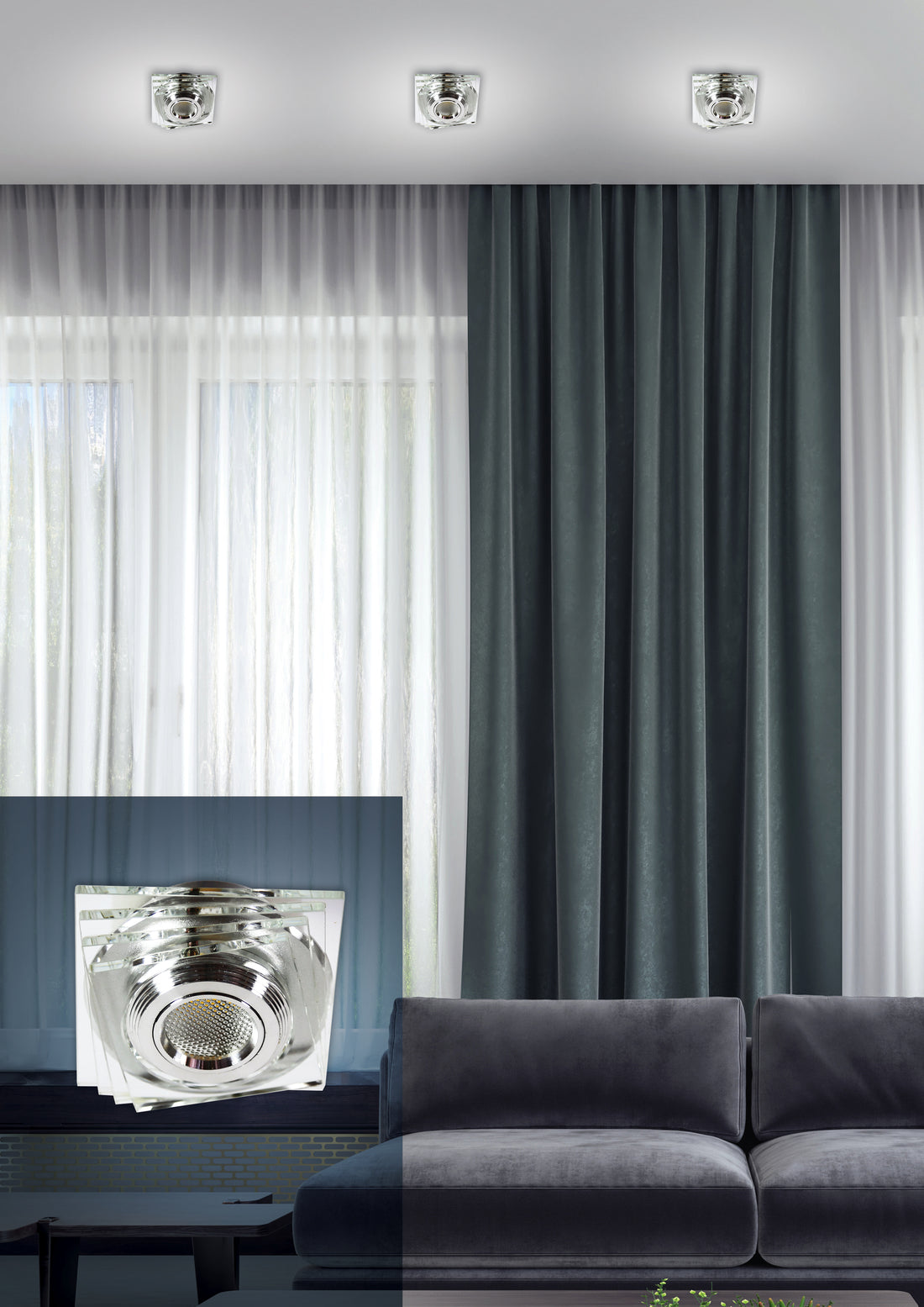 Spot LED Verre Transparent · Cob · photo 2