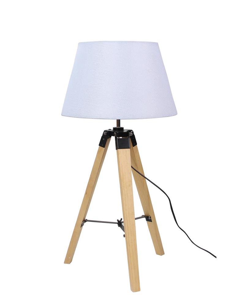 Lampe à poser Tissu Bois Beige · Lugano