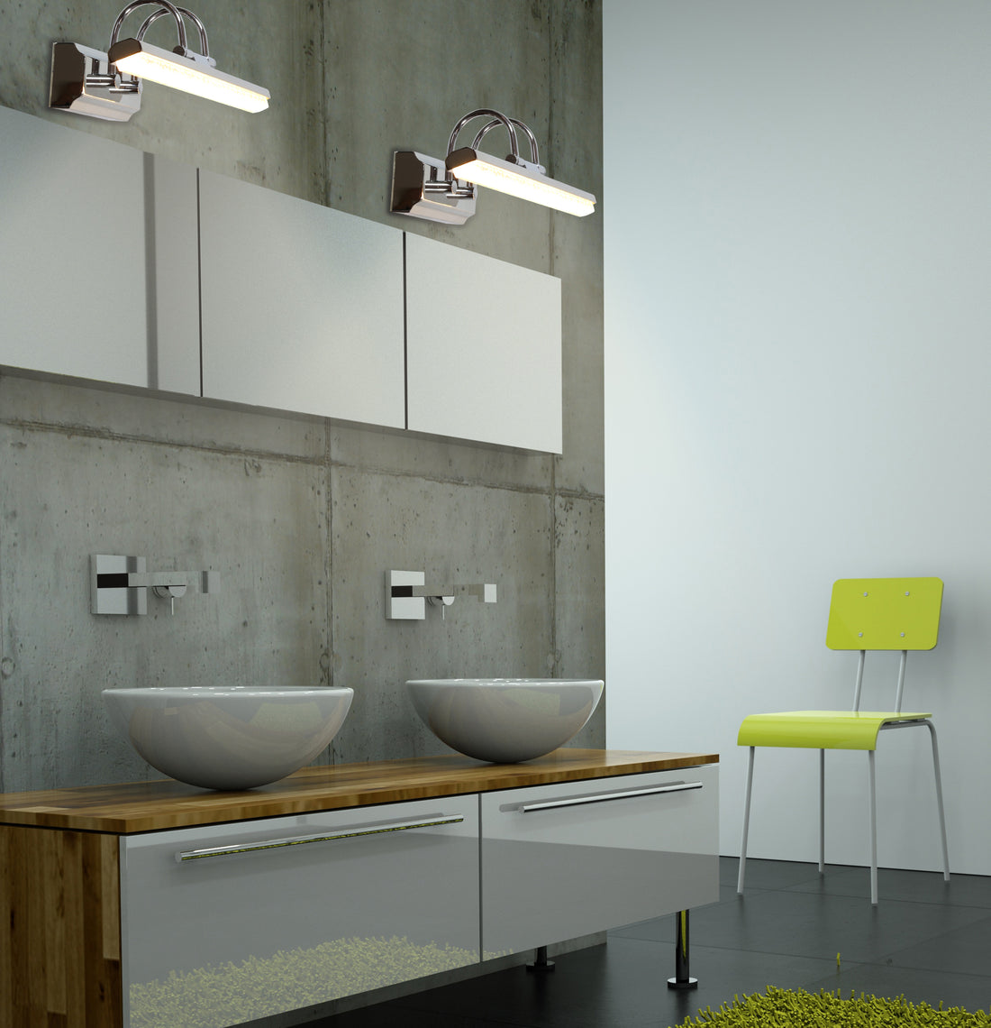 Applique murale LED Acier Composite Chromé · Gizel · photo 3