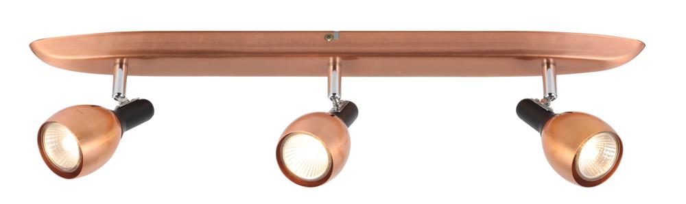Plafonnier 3 Lampes Métal Cuivré · Cross