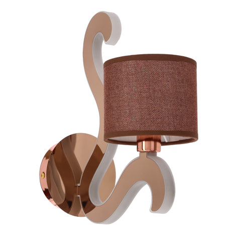 Applique murale 2 Lampes LED Acier Tissu Cuivré · Ambrosia