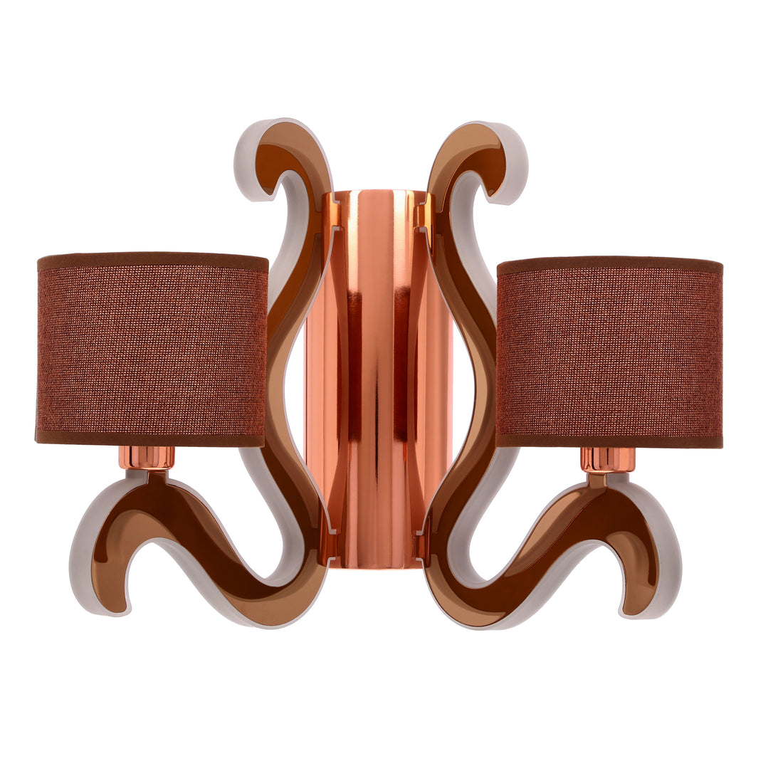 Applique murale 4 Lampes LED Acier Tissu Cuivré · Ambrosia